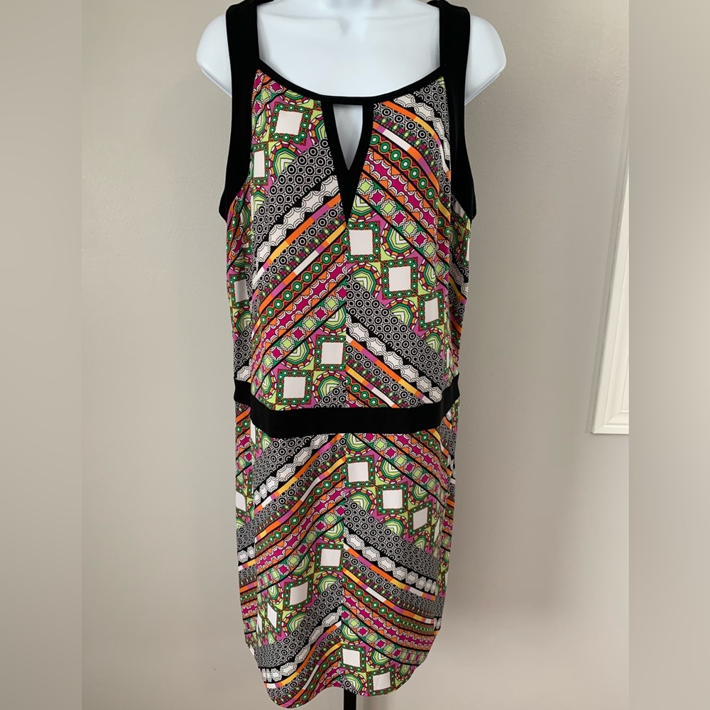 Laundry Multicolor Geometric Pattern Dress